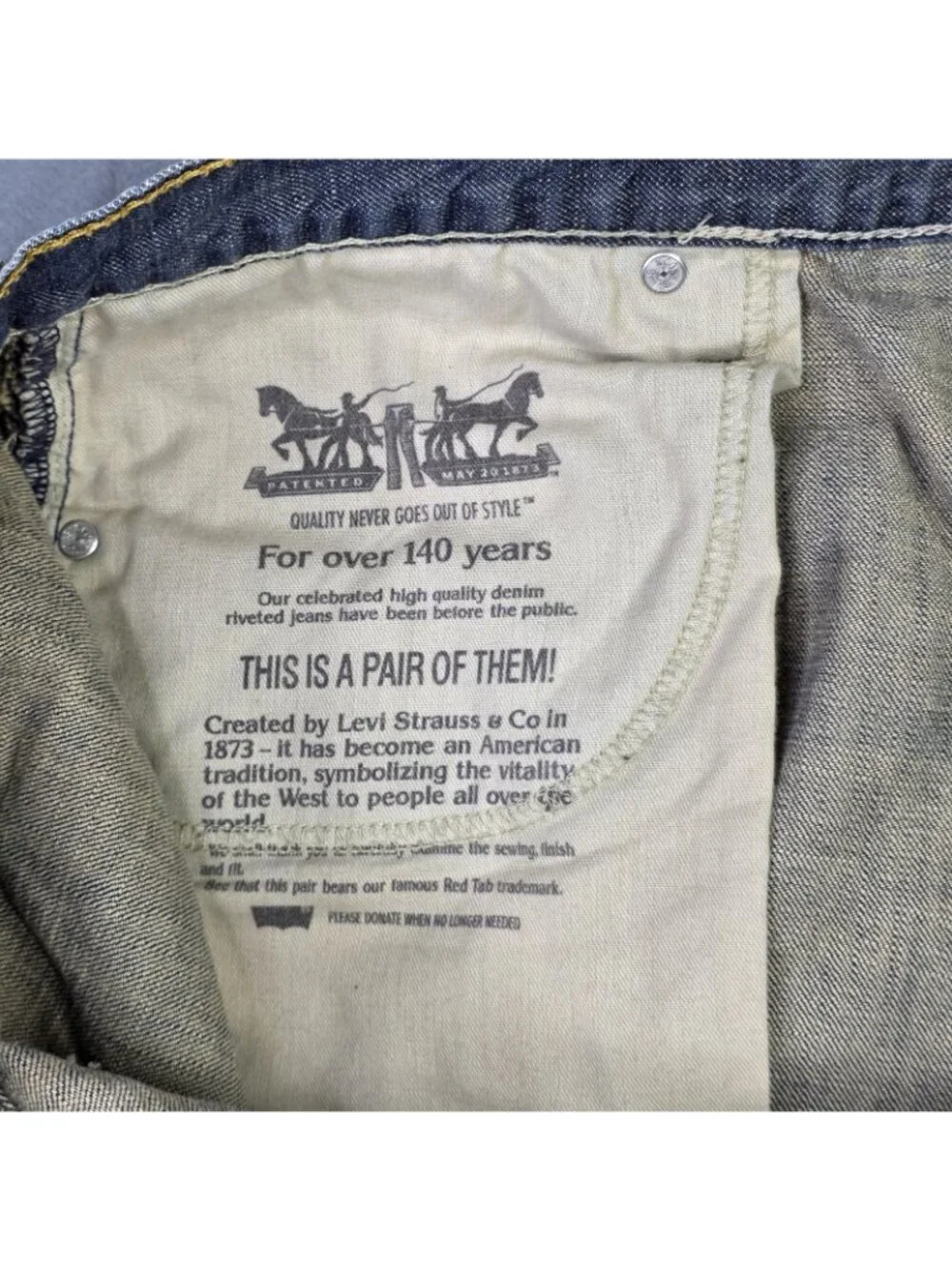 Levis 569 Jeans Mens 42x32 Blue Denim Crosstown Wash Relaxed Straight Y2K Grunge